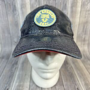 True Religion Trucker Hat Cap Mesh Vintage Adjustable Y2K  Distressed WAXED